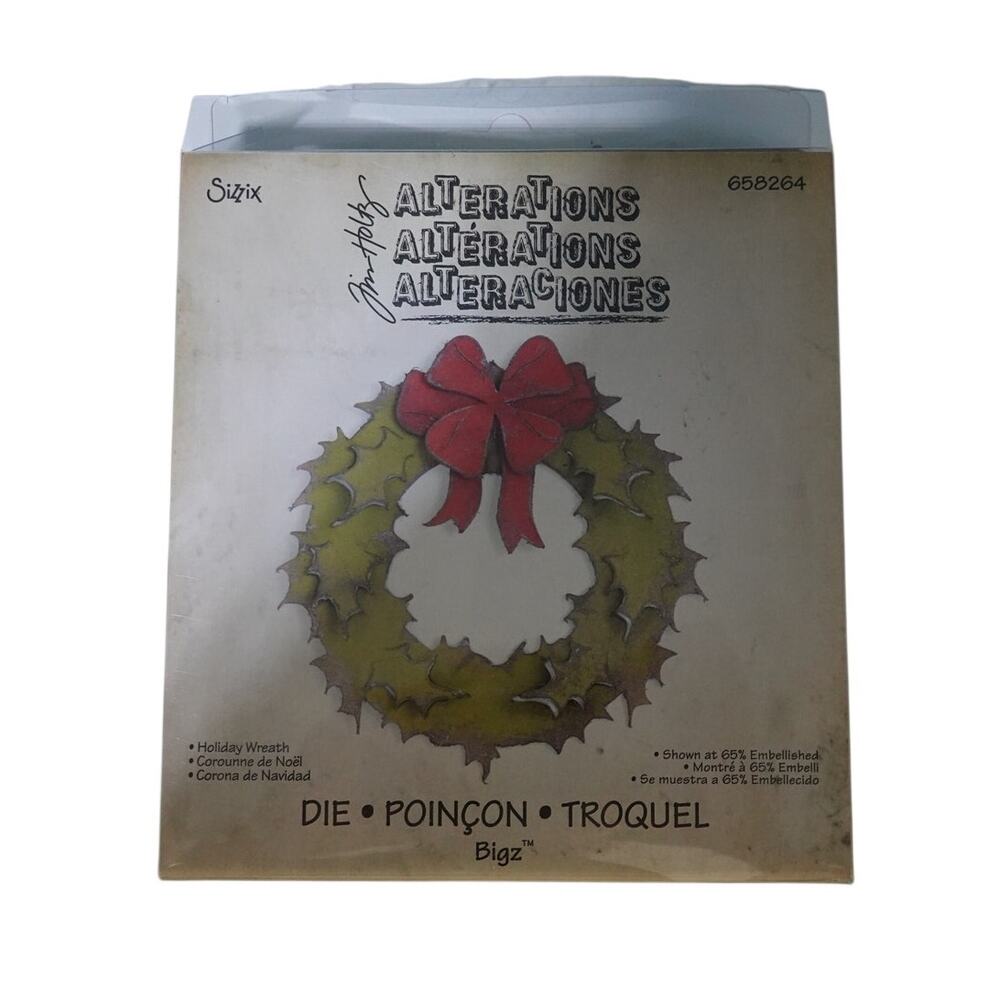 Sizzix Alterations Jim Holtz Die Holiday Wreath 658264